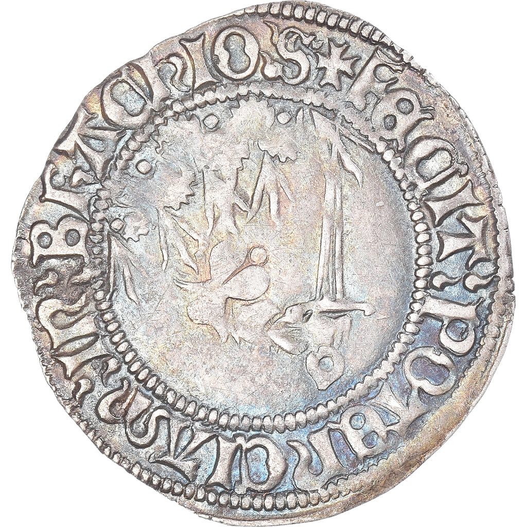 Moneda, ESTADOS FRANCESES, LORRAINE, René II, Gros ou 1/2 Plaque, Nancy, MBC