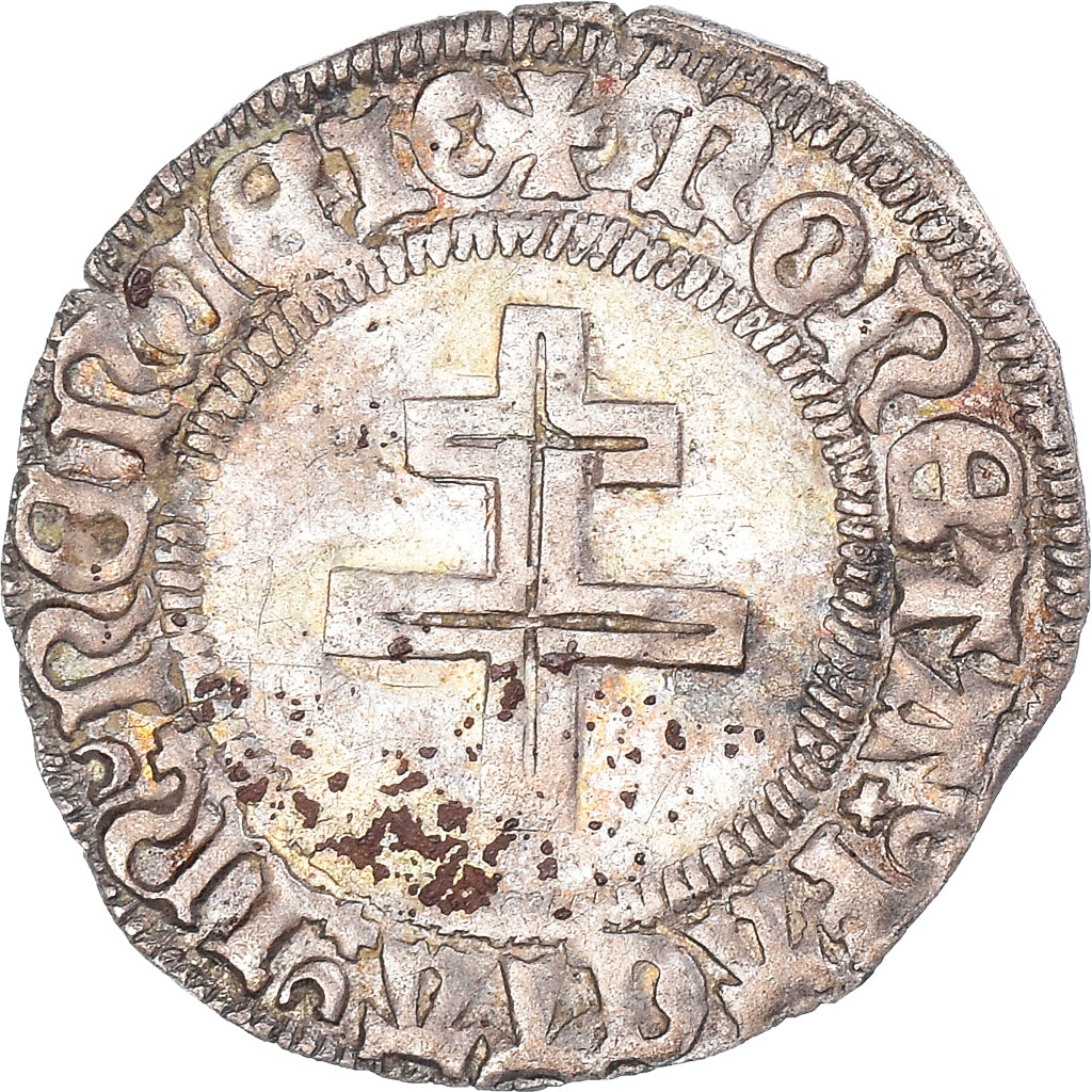 Münze, FRENCH STATES, LORRAINE, René II, Blanc, Nancy, Error in legend, VZ