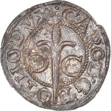 Coin, FRENCH STATES, LORRAINE, Charles III, Double Denier, Nancy, AU(50-53)