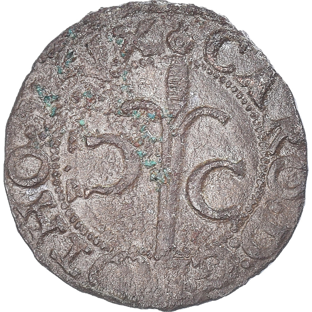 Coin, FRENCH STATES, LORRAINE, Charles III, Double Denier, Nancy, EF(40-45)