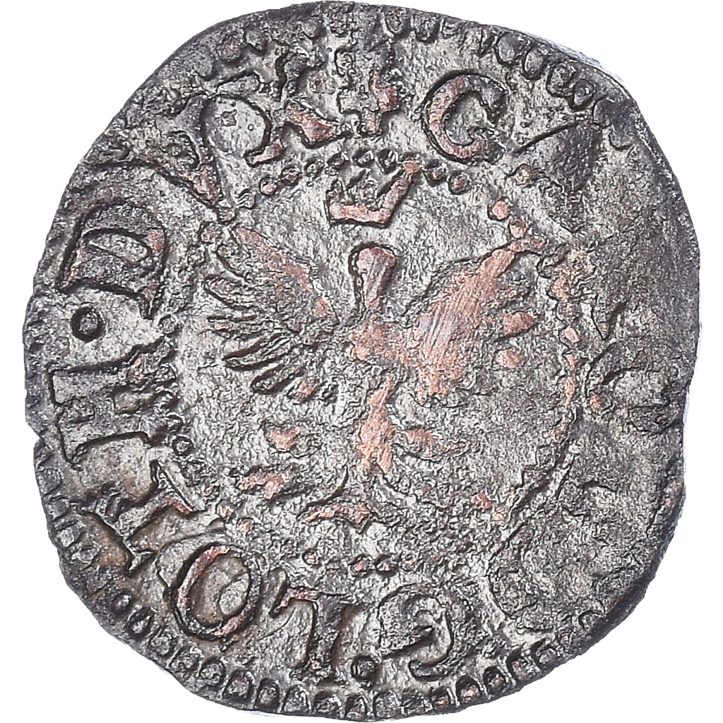 Munten, FRANSE STATEN, LORRAINE, Charles III, Denier, Nancy, ZF+, Koper, Flon:83