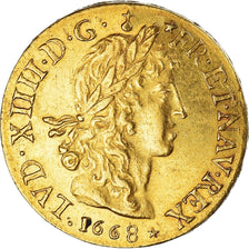 Munten, Frankrijk, Louis XIV, Louis d'or au buste juvénile, tête laurée