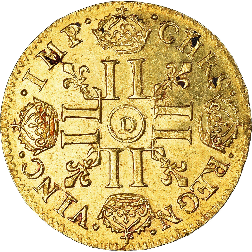 Munten, Frankrijk, Louis XIV, Louis d'or au buste juvénile, tête laurée