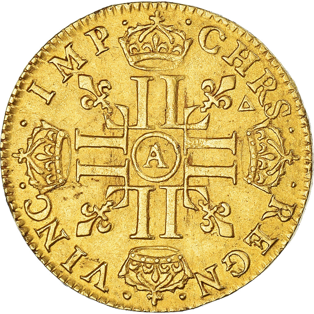Coin, France, Louis XIV, 1/2 Louis d'or à la mèche longue, 1/2 Louis d'or