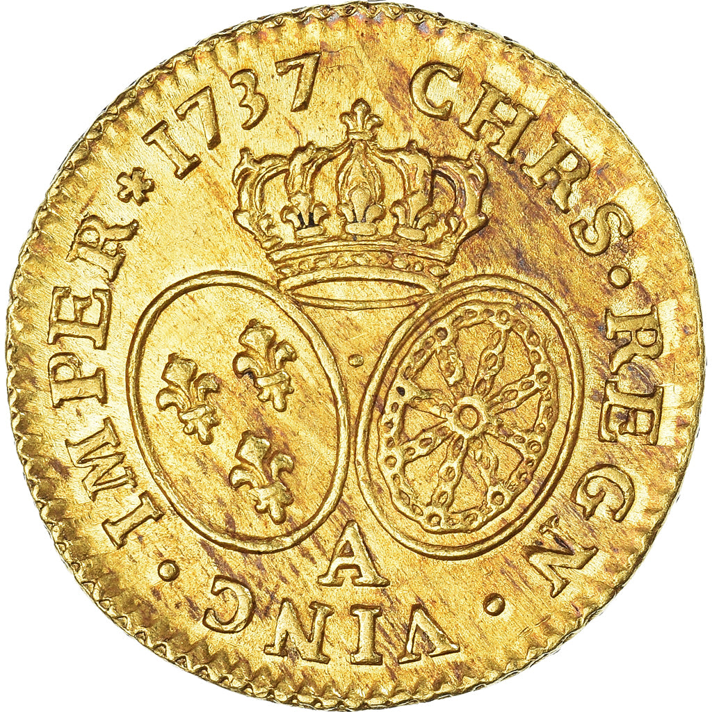 Coin, France, Louis XV, Louis d'or aux lunettes, Louis d'Or, 1737, Paris