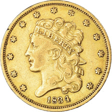 Moneda, Estados Unidos, Classic Head, $5, Half Eagle, 1834, Philadelphia, MBC
