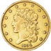 Moneda, Estados Unidos, Classic Head, $5, Half Eagle, 1834, Philadelphia, MBC