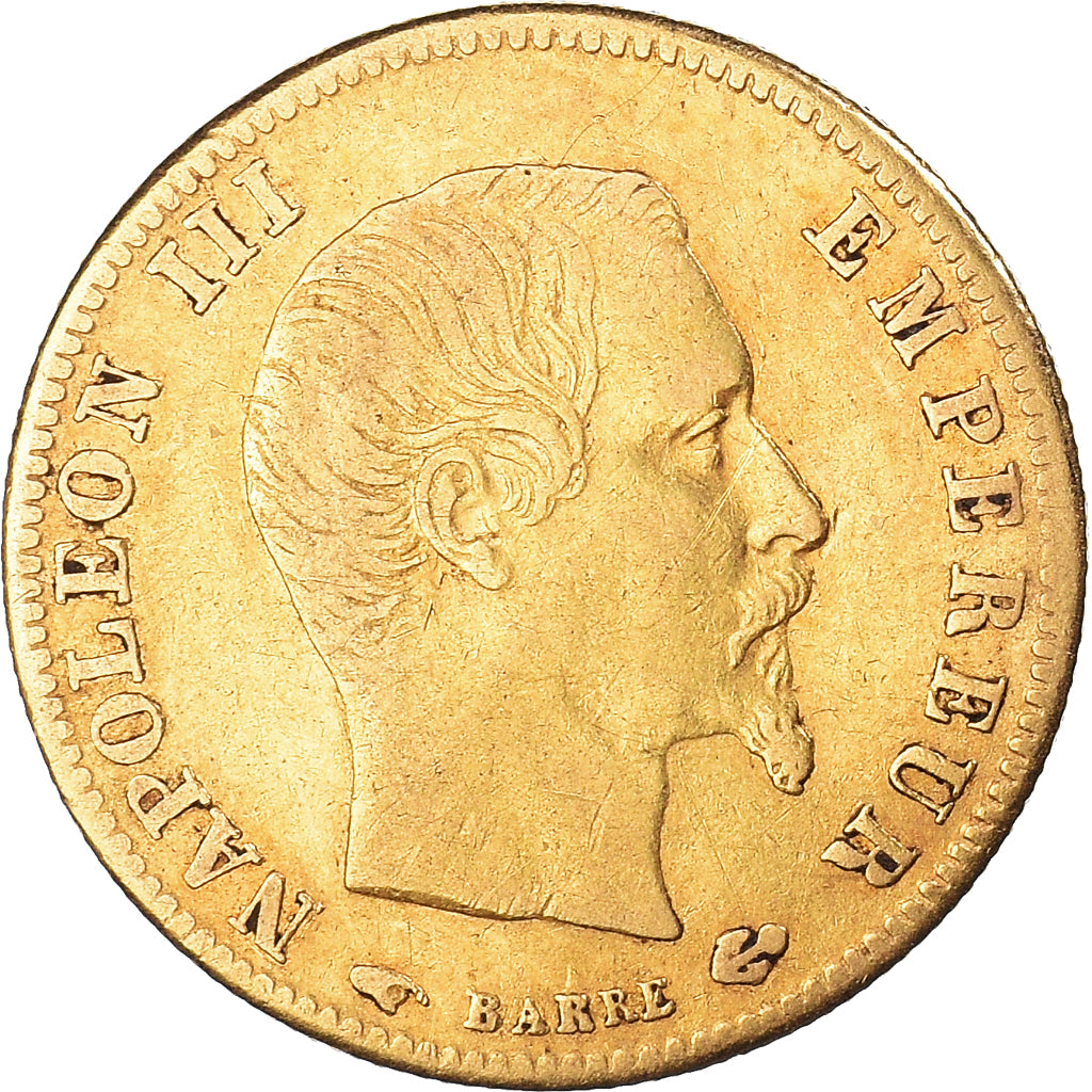 Münze, Frankreich, Napoleon III, 5 Francs, 1859, Paris, SS, Gold, KM:787.1