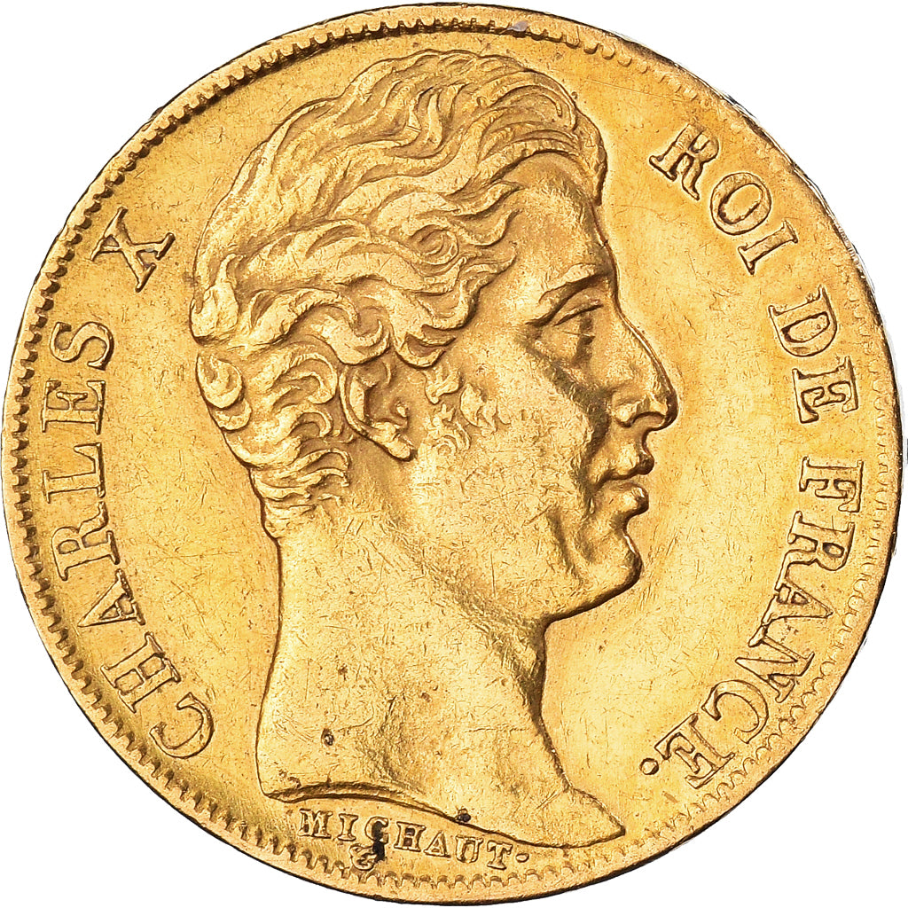 Coin, France, Charles X, 20 Francs, 1830, Paris, AU(50-53), Gold, KM:726.1