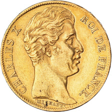 Coin, France, Charles X, 20 Francs, 1830, Paris, AU(50-53), Gold, KM:726.1