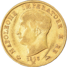 Moneta, DEPARTAMENTY WŁOSKIE, KINGDOM OF NAPOLEON, Napoleon I, 40 Lire, 1813