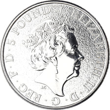 Coin, Great Britain, Elizabeth II, Lion of England, 2 Oz, 5 Pounds, 2016, Proof