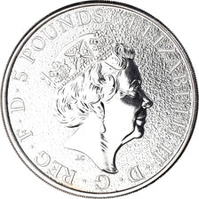 Coin, Great Britain, Elizabeth II, Dragon of Wales, 2 Oz, 5 Pounds, 2017, Proof