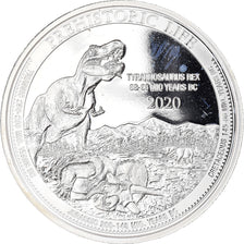 Monnaie, République démocratique du Congo, Tyrannosaurus Rex, 1 Oz, 20 Francs
