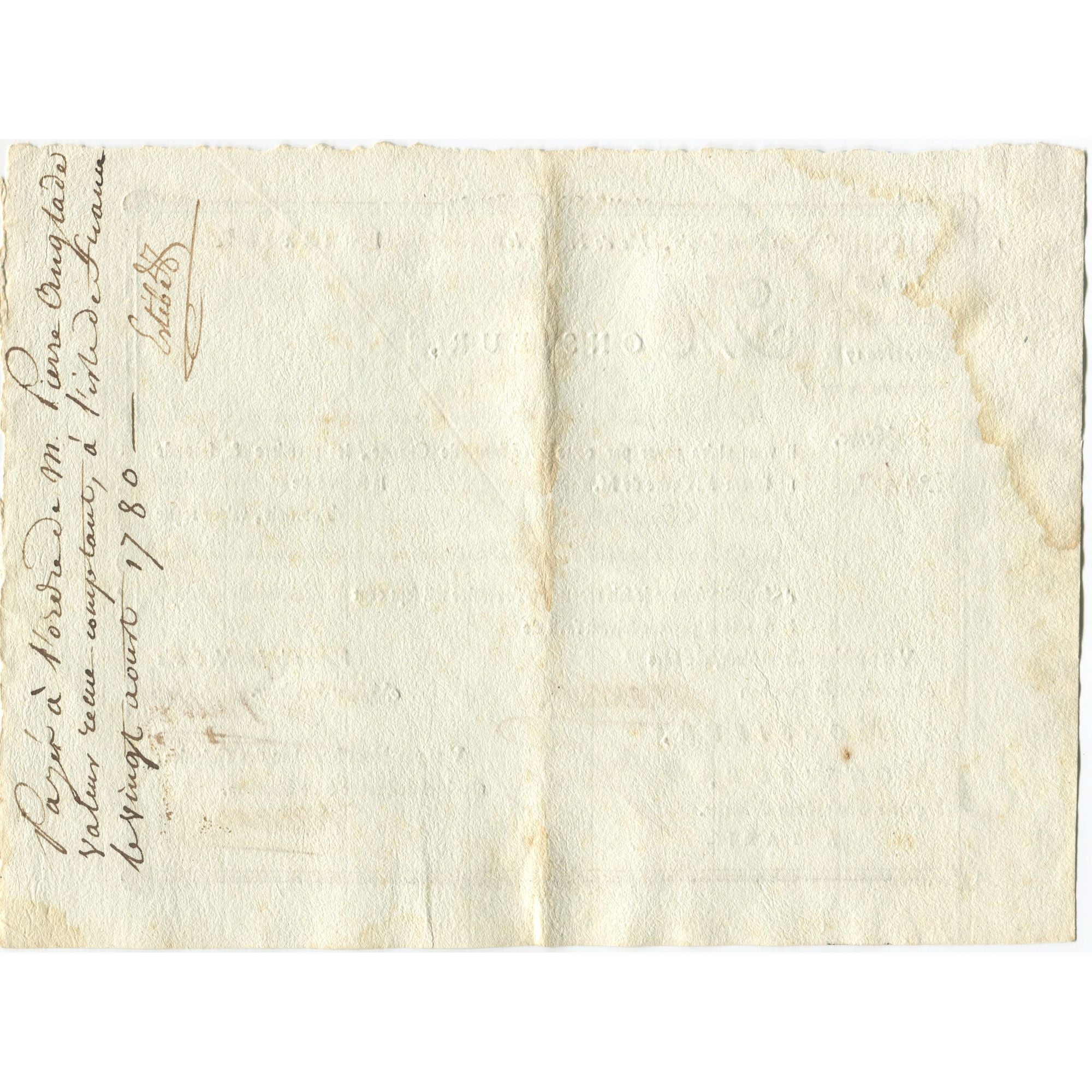 France, Traite, Colonies, Isle de France, 1683 Livres, 1780, TTB