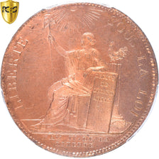 Coin, France, Monneron, 2 Sols, 1792, Birmingham, TOP POP, PCGS, SP65RD