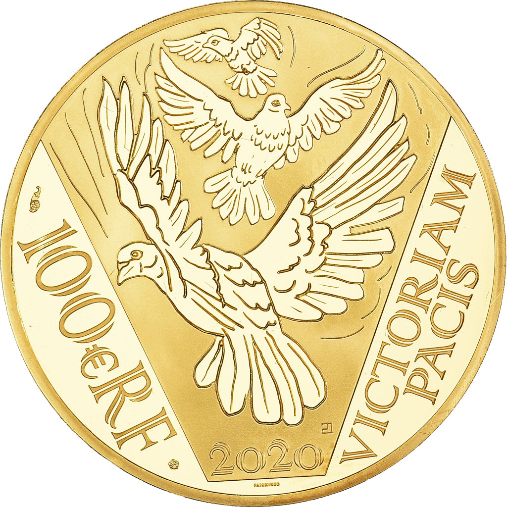 France, 75 ans de la Victoire, 100 Euro, 2020, 1/2 Oz, Proof, MS(65-70), Gold