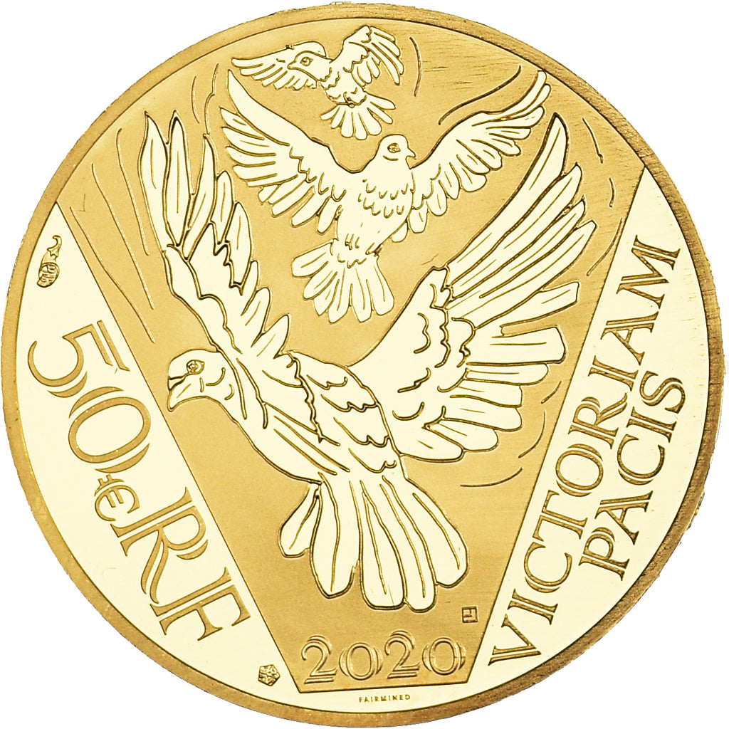 France, 75 ans de la Victoire, 50 Euro, 2020, 1/4 Oz, Proof, FDC, Or