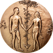 FRANCE, Politics, Society, War, The Fifth Republic, Medal, MS(65-70), Bronze,...