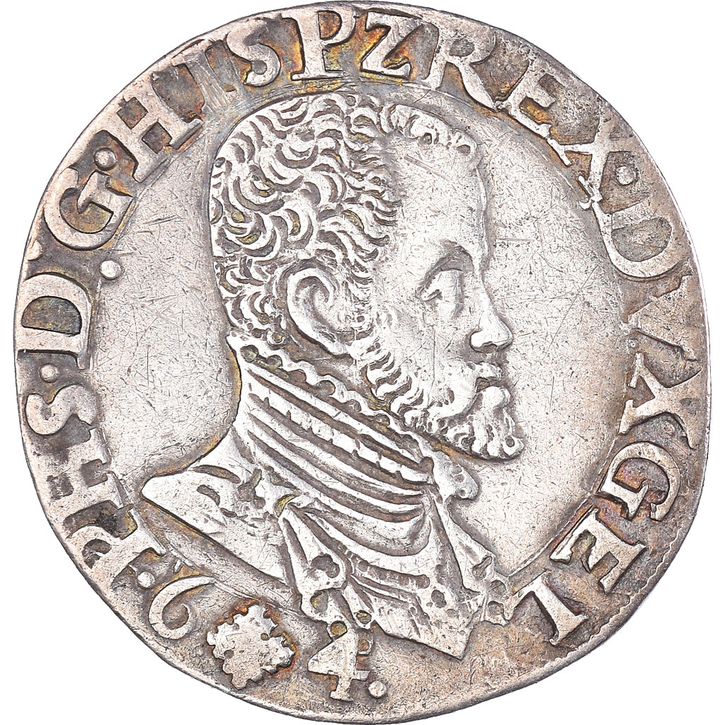 Monnaie, Pays-Bas espagnols, GELDERLAND, Philippe II, 1/5 Ecu, 1564, Nijmegen