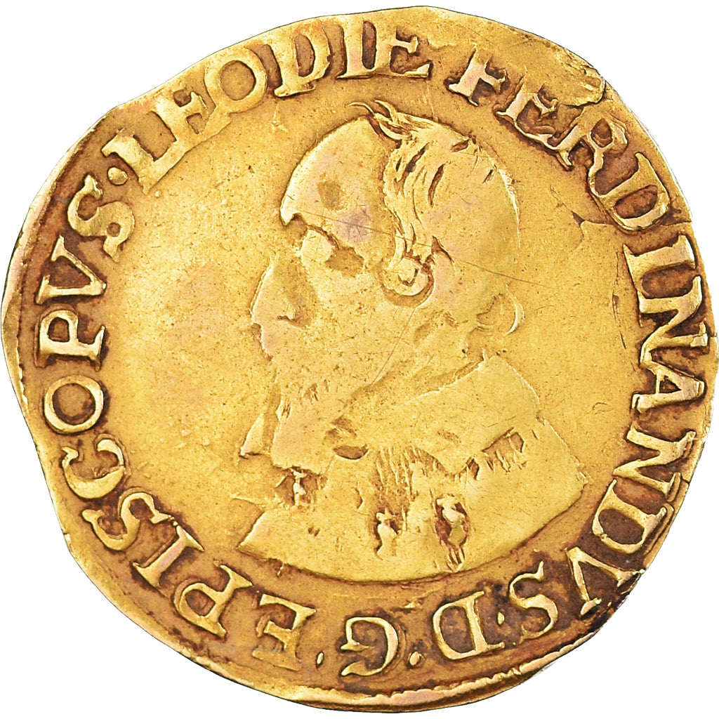 Munten, LUIK, Ferdinand of Bavaria, Gulden, 1612, Bouillon, FR+, Goud