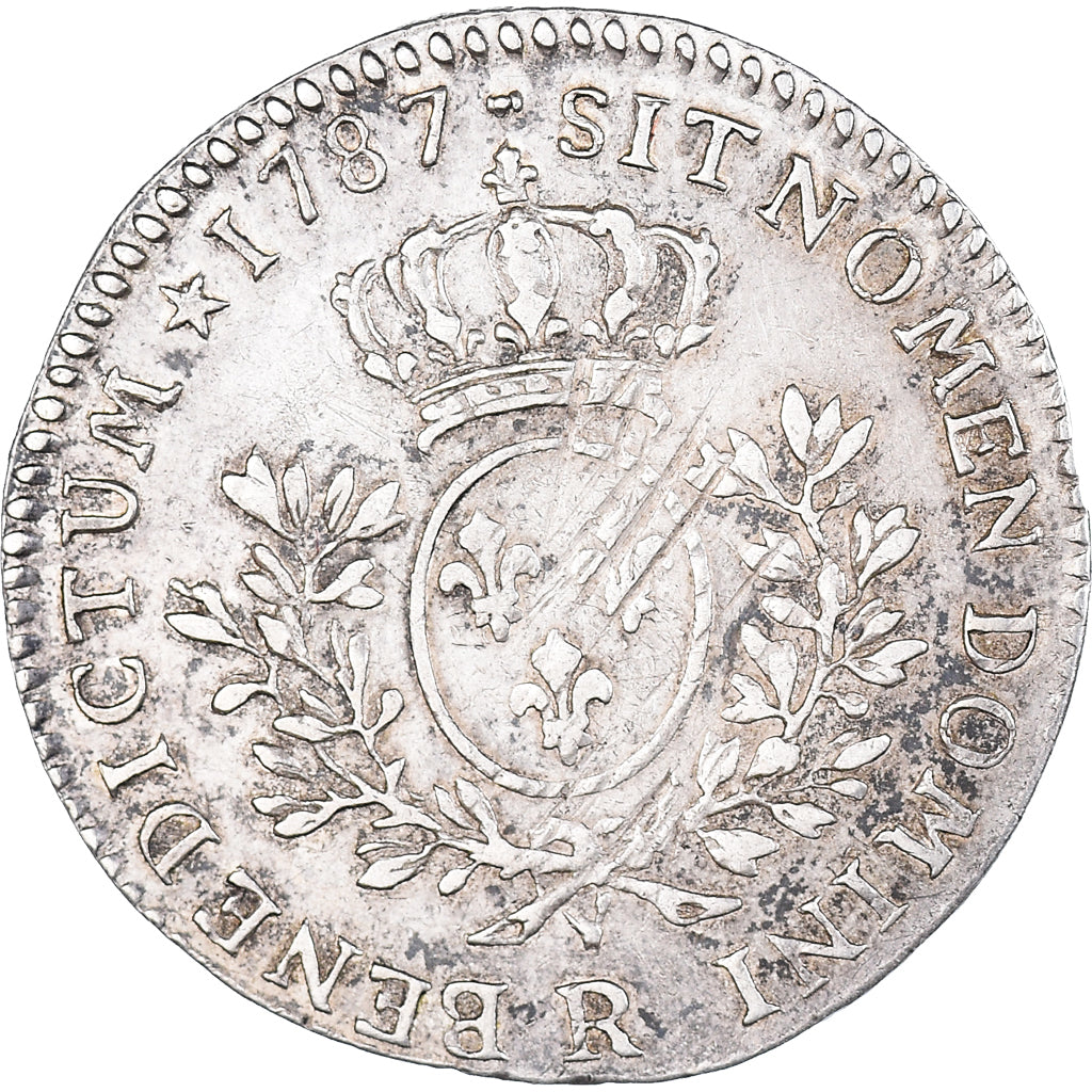 Munten, Frankrijk, Louis XVI, 1/5 Écu aux branches d'olivier, 24 Sols, 1/5 ECU