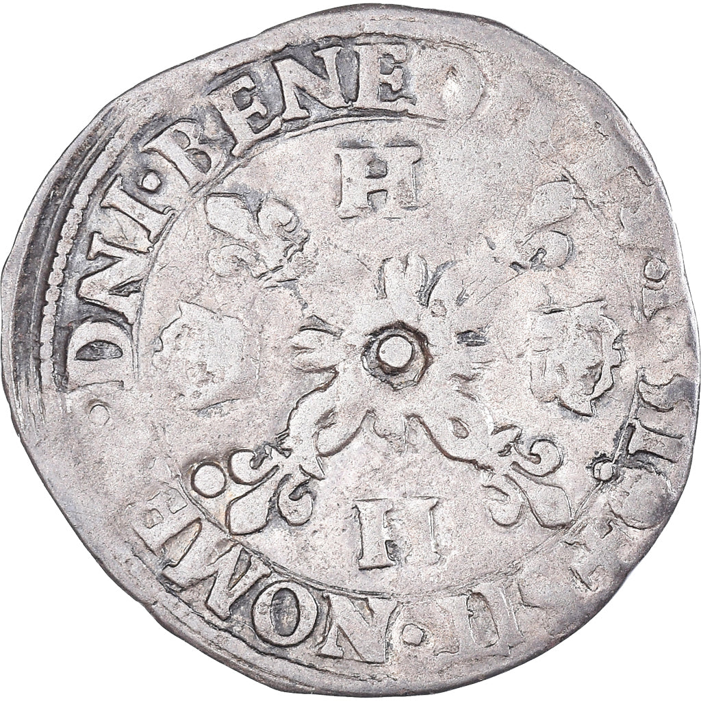 Münze, Frankreich, Henri II, Douzain aux croissants, 1551, Angers, S+, Billon
