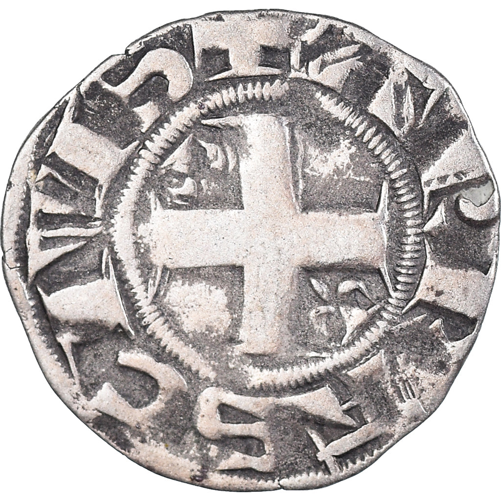 Coin, France, Philippe II, Denier Parisis, Arras, EF(40-45), Silver