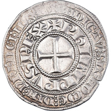 Moneta, Francia, Philip IV, Gros Tournois à l'O rond, BB+, Argento