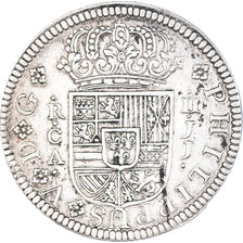 Munten, Spanje, Philip V, 2 Reales, 1725, Cuenca, ZF, Zilver, KM:308