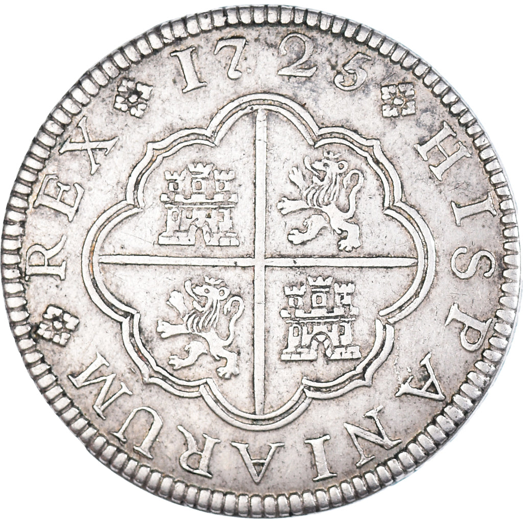 Moneta, Spagna, Philip V, 2 Reales, 1725, Cuenca, BB, Argento, KM:308