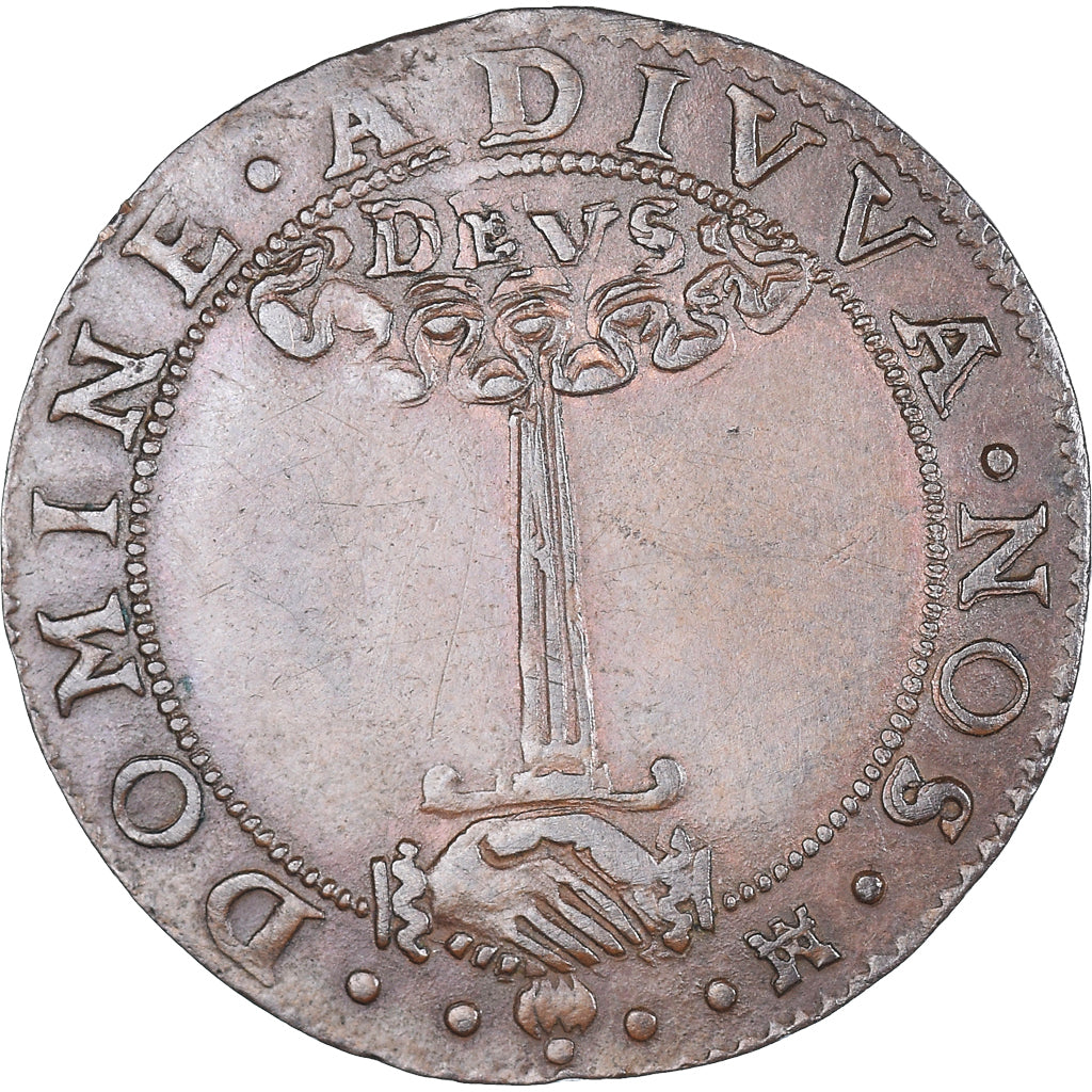 Spanish Netherlands, Token, État malheureux du Hainaut, 1582, AU(50-53), Copper