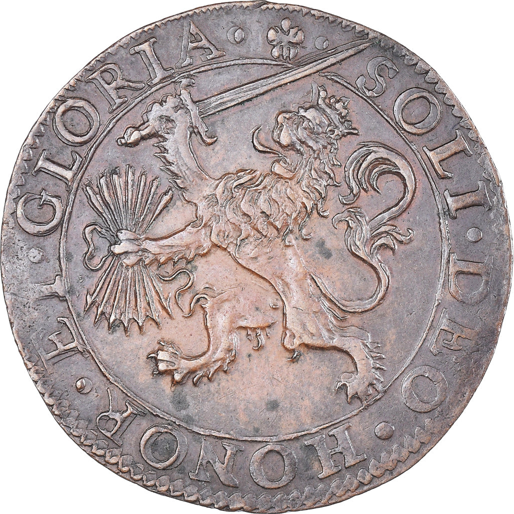 Pays-Bas, Jeton, Victory of Maurice of Orange at Turnhout, 1597, TTB+, Cuivre