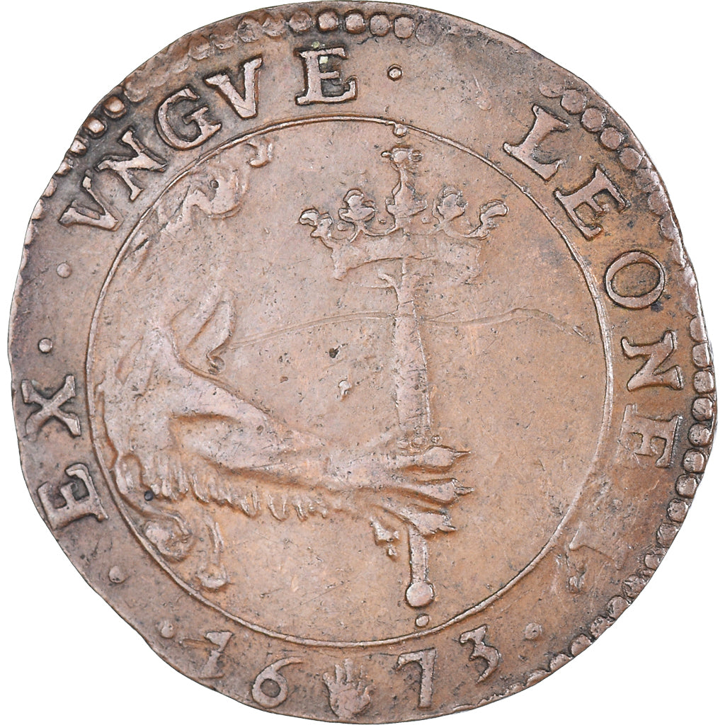 Spanish Netherlands, Token, Charles II, Déclaration de guerre à la France