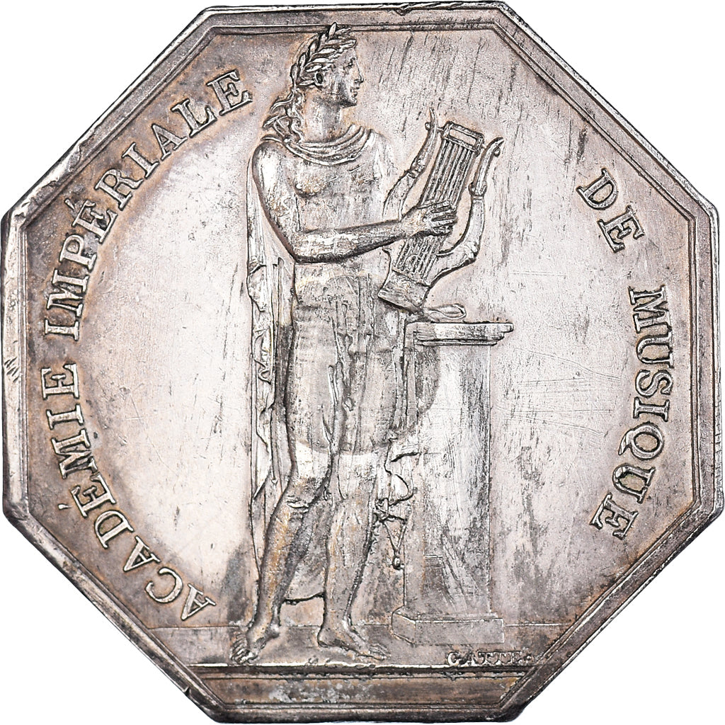 Francia, zeton, Napoleon I, Académie Impériale de Musique, Gatteaux, EBC