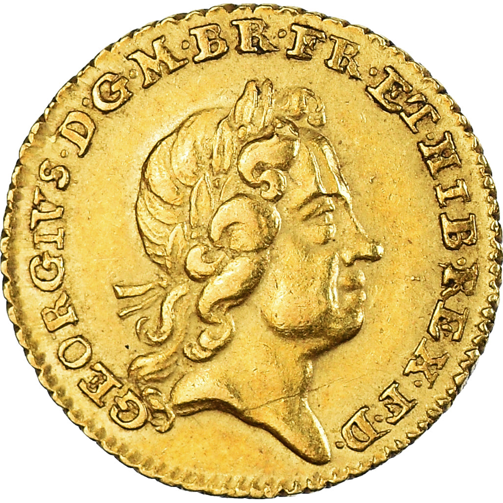 Moneda, Gran Bretaña, George I, 1/4 Guinea, 1718, London, EBC, Oro, KM:555