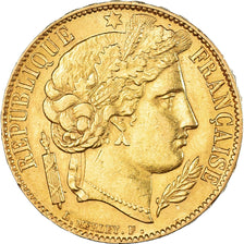 Moneta, Francja, Cérès, 20 Francs, 1851, Paris, AU(50-53), Złoto, KM:762, Le