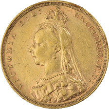 Coin, Australia, Victoria, Sovereign, 1890, Melbourne, EF(40-45), Gold, KM:10