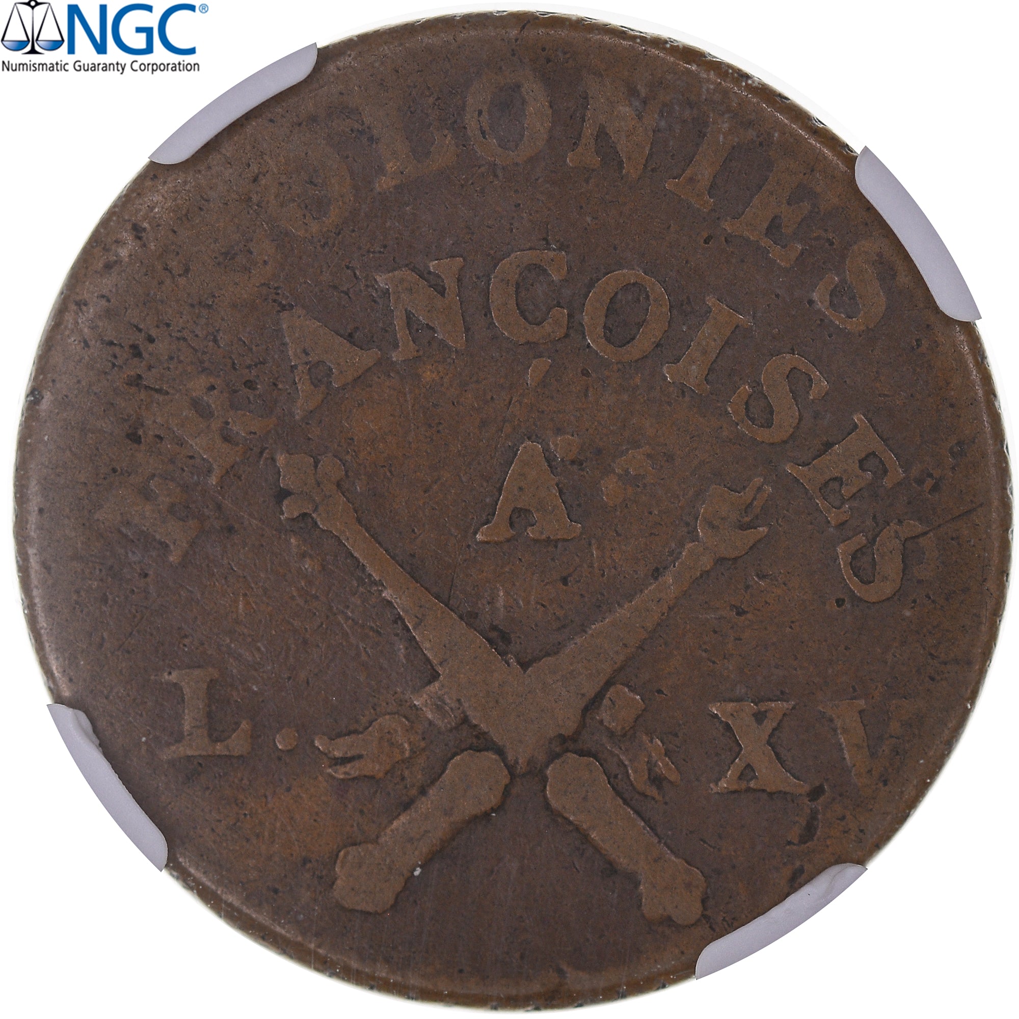 Munten, Franse koloniën, Louis XV, 12 Deniers, Sol, 1767, Paris, NGC, F15BN