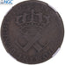 Coin, FRENCH COLONIES, Louis XV, 9 Deniers, 1721, Rouen, NGC, VG10BN, VG(8-10)