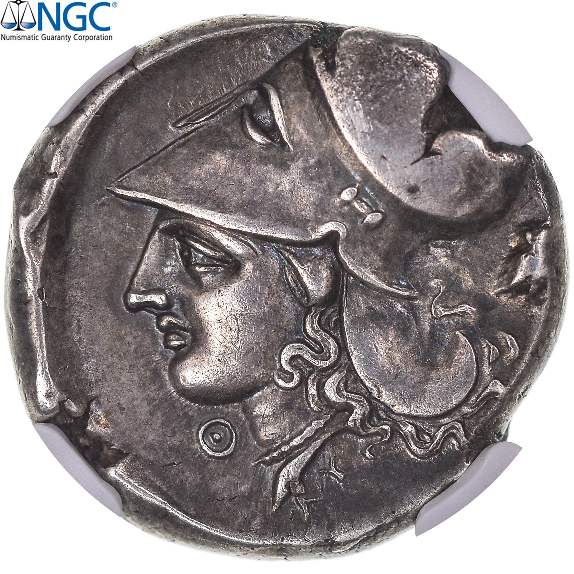 Moneda, Akarnania, Stater, 4th-3rd c. BC, Thyrreion, NGC, graded, Ch XF