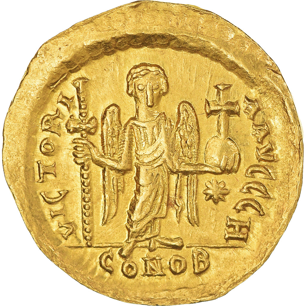 Monnaie, Empire byzantin (Empire romain d'Orient), Justin I, Solidus, 518-527