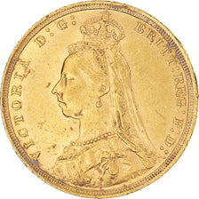 Münze, Australien, Victoria, Sovereign, 1890, Sydney, SS+, Gold, KM:10