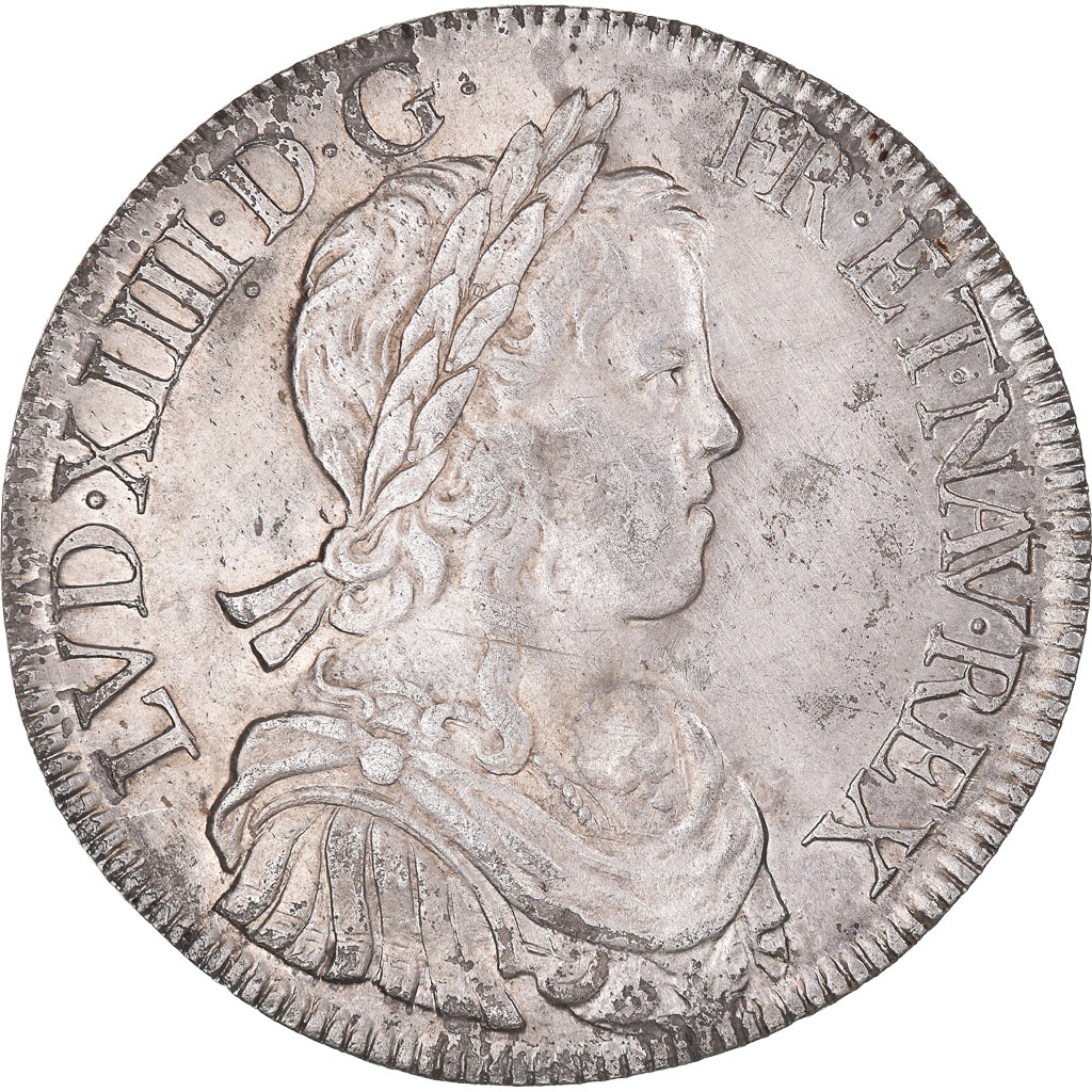 Moneda, Francia, Louis XIV, Écu à la mèche longue, Ecu, 1651, Paris, MBC