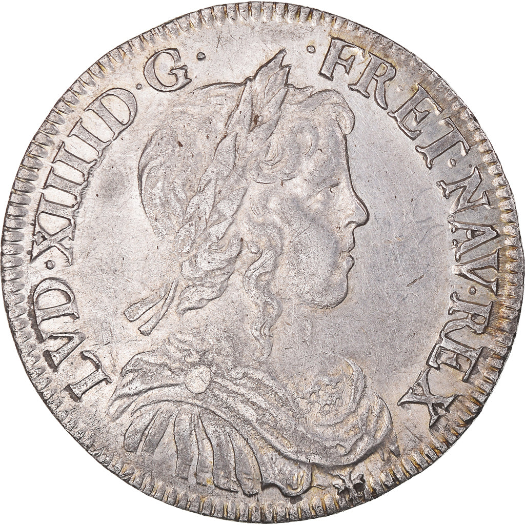 Coin, France, Louis XIV, 1/2 Écu à la mèche longue, 1/2 Ecu, 1649, Rouen