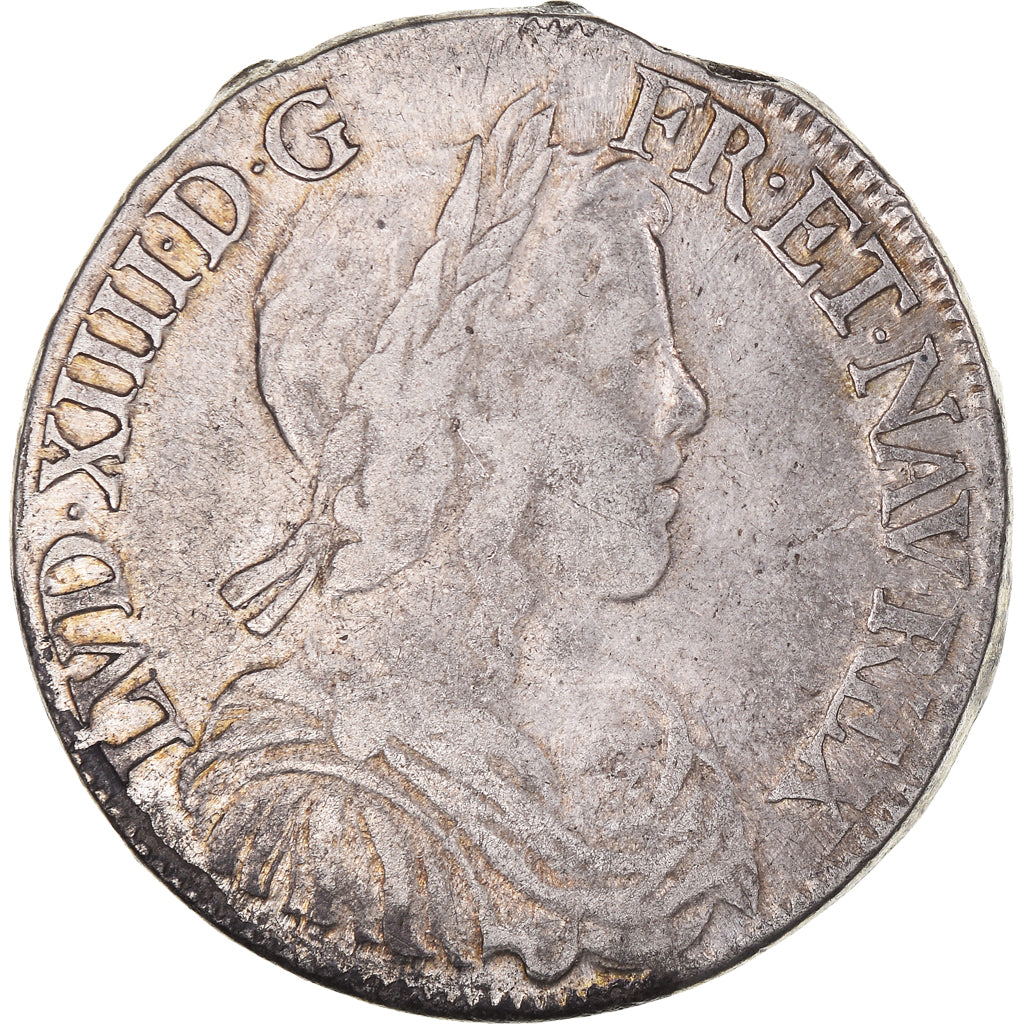 Munten, Frankrijk, Louis XIV, 1/2 Écu à la mèche longue, 1/2 Ecu, 1649