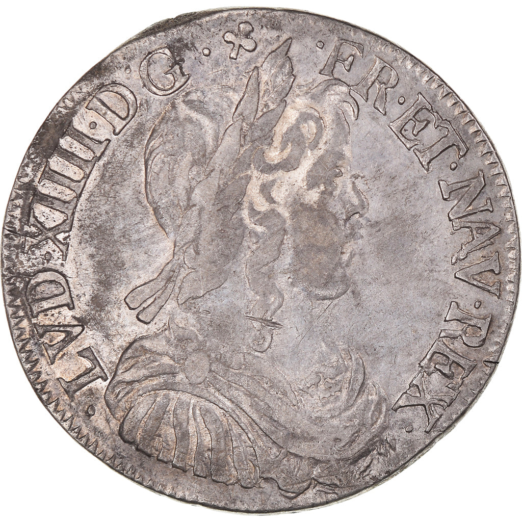Munten, Frankrijk, Louis XIV, 1/2 Écu à la mèche longue, 1/2 Ecu, 1651