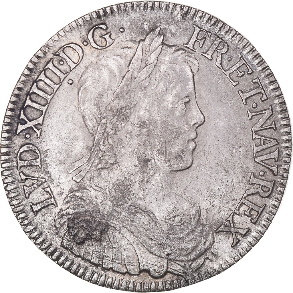 Monnaie, France, Louis XIV, 1/2 Écu à la mèche longue, 1/2 Ecu, 1652, Paris