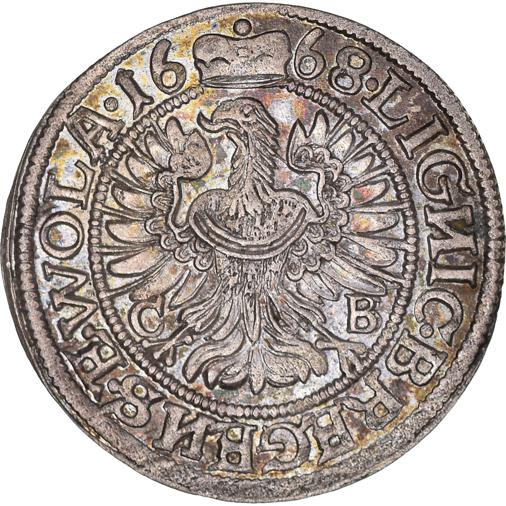 Moneda, Estados alemanes, SILESIA-LIEGNITZ-BRIEG, Christian, 3 Kreuzer, 1668