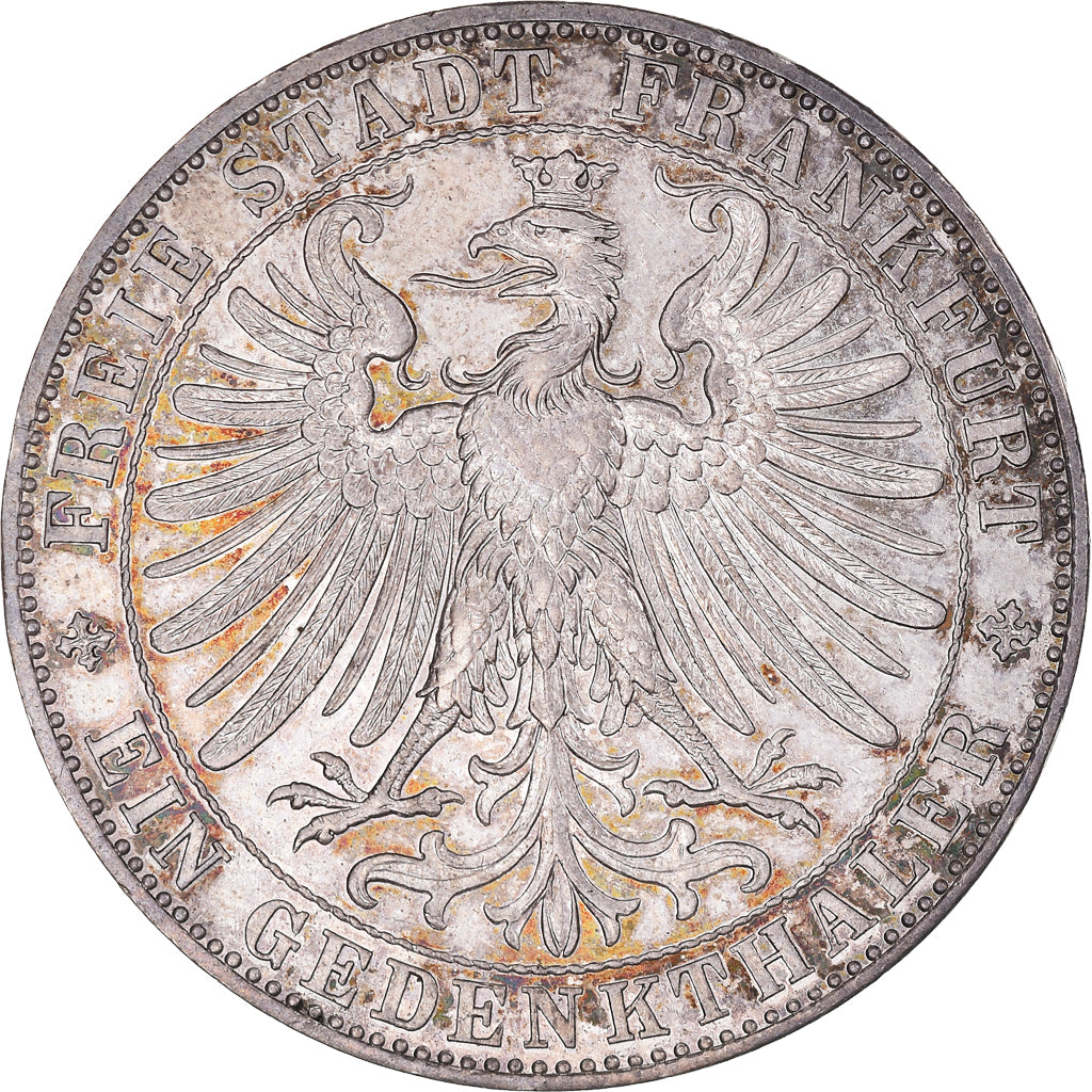 Coin, German States, FRANKFURT AM MAIN, Thaler, 1863, Frankfurt, MS(60-62)